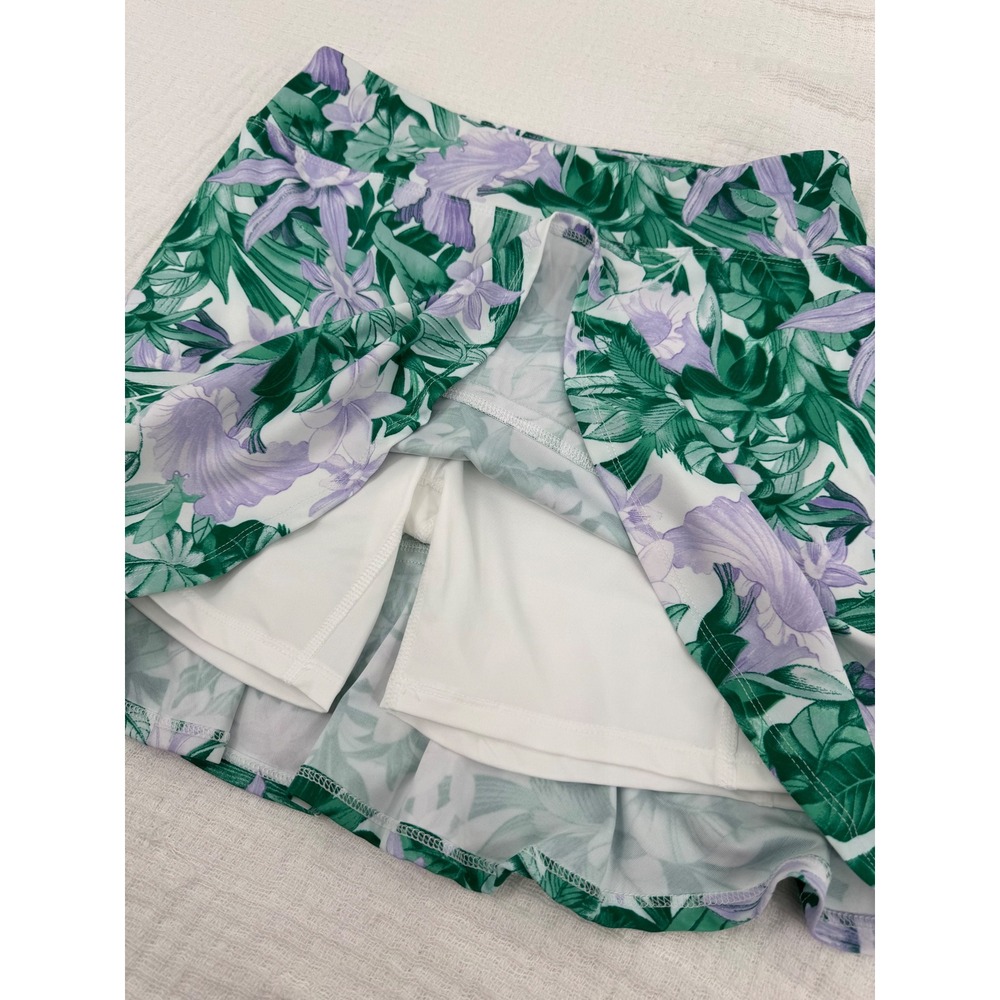 New Tommy Bahama Everyday Active Skort Green Lavender Floral UPF 50 Size Small - Picture 3 of 9